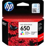 HP 650 Renkli Mürekkep Kartuş 200 Sayfa Üç Renkli Kırmızı Mavi Sarı Yazıcı Kartuşu