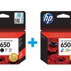 Hp 650 Siyah Cz101Ae Hp 650 Renkli Cz102Ae Kartuş Seti