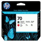 HP 70 C9409A Mat Siyah ve Kırmızı Baskı Kafası