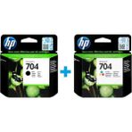 Hp 704-CN692A-CN693A Siyah ve Renkli Orijinal Kartuş Standart Kapasite Uyumlu Modellerle - Renkli - Siyah