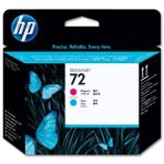 HP 72 C9383A Kırmızı ve Mavi Orjinal Baskı Kafası Kartuşu