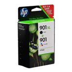 HP 901XL 901 CC654AE CC656AE Siyah ve Renkli Orjinal Kartuş Seti