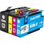 Hp 938E Yüksek Kapasite 9720 / 9730 / 9110 / 9120 / 9130 4 Renk Ithal Muadil Kartuş Seti / Siyah 2.500 Sayfa / Renkliler 1.650 Sayfa