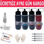 Hp Bitmeyen Kartuşlu Tanklı Yazıcı Uyumlu 4X500ml Muadil Mürekkep Seti Duruınk 4 Renk Kartuş Dolum Mürekkebi