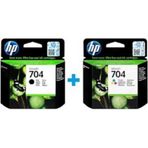 HP CN692AE CN693AE 704 Siyah Renkli Kartuş Seti
