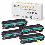 HP Color LaserJet Enterprise M553 CF360 4 Renk Muadil Toner Set