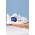 HP Desing Sevimli Kirpi Çocuk Baskılı Spo Rayakkabı Sneaker - Beyaz