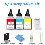 HP Deskjet D1460 Uyumlu Renkli Kartuş Dolum Seti