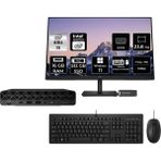 HP Elitedesk 8 Mini G1I Aı Core Ultra 5 225 Mini PC 16GB RAM 512GB SSD 23.8" FHD Win11 Home + Per4 USB 998V3ETPN449 - Windows 11 Home