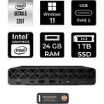 HP Elitedesk 8 Mini G1I Aı Core Ultra 5 225 Mini PC 24GB RAM 1TB SSD Win11 Home + Per4 USB 998V3ETPN346 - Windows 11 Home