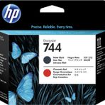 HP F9J88A 744 Mat Sıyah-Kırmızı Baskı Kafası Kartuş