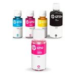 HP GT53XL Deskjet GT-5820 Orjinal 4 Renk Mürekkep Seti + 1 Kırmızı Hediye AIU7A288 - OCP Set - 5 Renk