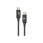 HP Kablo modeli HP DHC-TC107 USB 3.1 A USB Tip C verileri şarj etmek ve aktarmak için, uzunluk 1,5 m, siyah