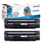 HP LaserJet Pro M12, M12a, M12 Serisi, M12w, MFP M26a, M26 Serisi (1000 Sayfa Siyah) için HP CF279 CF-279 A 279A 79A ile uyumlu LOSMANN 2x Yedek Toner Kartuşları