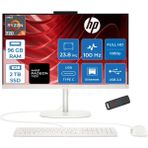 Hp Omnistudio Amd Ryzen 5 220 Mks 4.9ghz 96GB 2tb SSD Amd Radeon 740M 23.8" Fhd 100Hz 350NIT %100 Srgb Windows 11 Home All In One Bilgisayar CHV0000NTH31 + Zettausb