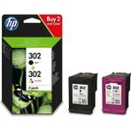 Hp Orijinal 302 Mürekkep Kartuşu Siyah ve Renkli 2'li Paket (X4D37AE) - Renkli - Siyah
