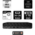 HP Pro Mini 260 G9 i5 1335U Mini PC 36GB RAM 4TB SSD FreeDOS + Per4 USB A55C4ETPN328 - Yok (Free Dos)
