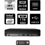 HP Pro Mini 400 G9 i5 14500T 24GB 1TB SSD FDOS Mini Masaüstü Bilgisayar & PER4 USB Bellek