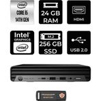 HP Pro Mini 400 G9 i5 14500T 24GB 256GB SSD W11H Mini Masaüstü Bilgisayar & PER4 USB Bellek