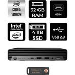 HP Pro Mini 400 G9 i5 14500T 32GB 4TB SSD W11P Mini Masaüstü Bilgisayar & PER4 USB Bellek