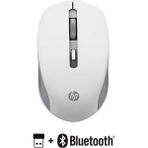 HP S1000 Plus Kablosuz Bluetooth Mouse Çift Modlu Kompakt Sessiz 2,4ghz+Bt5.0 Beyaz | Ramwhite Garantili