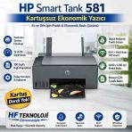 Hp Smart Tank 581 4A8d4a Wi-Fi + Tarayıcı + Fotokopi Renki Tanklı Mürekkep Püskürtmeli Yazıcı + 2 Pk. A4 Hediye