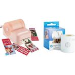 Hp Sprocket Panorama Instant Taşınabilir Renkli Etiket ve Fotoğraf Yazıcısı ve Kağıt Paketi Pembe Zink Paper Bundle - Siyah