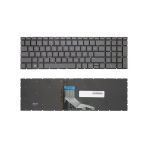 HP Uyumlu 15-da2057nt (1E0T5EA), 15-da2058nt (1E0T6EA) Işıklı Klavye Füme TR