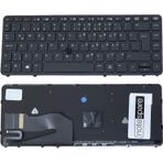 Hp Uyumlu Elitebook 840 G2 (H0ke3ec), 840 G2 (H0kg2ec) Işıklı Klavye Siyah Çerçeveli Tr