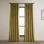 HPD Half Price Drapes Heritage Kadife Perdeler, Yatak Odası ve Oturma Odası için Karartma Perdesi, 127 cm x 274 cm, VPYC-179911-108 (1 Panel), Turba Yeşili