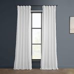 HPD Half Price Drapes Heritage Peluş Kadife Perdeler Yatak Odası ve Oturma Odası için 50 X 96, VPYC-225201-96 (1 Panel) Beyaz