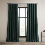 HPD Half Price Drapes Yatak Odası için Suni Keten Oda Karartma Perdeleri 50 X 108, BOCH-LN21328-108 (1 Panel), Odak Yeşili