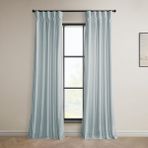 Hpd Price Drapes Peluş Perdeler, Yatak Odası ve Oturma Odası Için, 50 x 96, VPYC-198594-96 (1 Panel) Kova Mavisi - standart