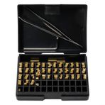 HpLive 120 adet Alfabe Harfleri Pul Seti, Sıcak Damga Bakır Harfler Termal Şerit, Baskı Yazı Tipi 2 * 3 * 15 mm