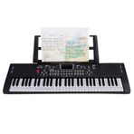 HPY Aktüel 61 Tuşlu Dijital Klavye, Elektronik Piyano, USB Bağlantılı, Dahili Hoparlör, Siyah, Taşınabilir