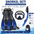 Hpytech Ayarlanabilir Şnorkel Seti Dalış Maskesi Palet ve Kuru Şnorkel Takımı Yetişkin Deniz Havuz Seti ( S-M / L-Xl ) - Çok Renkli