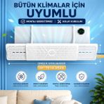 Hpytech Klima Rüzgar Yönlendirici Aparat Ayarlanabilir 56-95 cm Universal Klima Deflektörü Montaj Gerektirmez