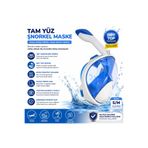 HPYTECH 🌊 Tam Yüz Şnorkel Maske | Panoramik Görüş Dry Top Sistem Dalış & Deniz Maskesi | Anti-Fog Su Geçirmez Snorkel Seti (S-M Beden)