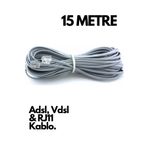 HQ SPEED HqSpeed 15 Metre RJ11 Telefon ADSL VDSL Modem Bağlantı Kablosu – Kesintisiz İnternet Net Ses Hat Uzatma Fiber Uyumlu