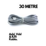 HQ SPEED HqSpeed 30 Metre RJ11 Telefon ADSL VDSL Modem Bağlantı Kablosu – Uzun Mesafe Kesintisiz İnternet Güçlü Sinyal Hat Kablosu