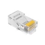 HQ SPEED HqSpeed Ez RJ45 Cat6 Yeni Nesil Delikli Jack Konnektör 10 Adet – Pass-Through Açık Uçlu Network Ethernet Kablo Ucu