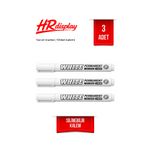 HR Display PVC Yaz-Sil Etiket Kalemi – 3 Adet Beyaz Marker | Silinebilir Etiket Yazı Kalemi