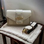 Hr Leather Shop Yumuşak Ve Pürüzsüz Deri Kadın Omuz Çantası - 10D-Krem