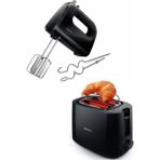 HR3705/10 El Mikseri ve HD2581/90 Ekmek Kızartma Makinesi Seti - Siyah