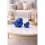 HRD STORE DEKORATİF 2 Lİ KUŞ SÜS BİBLO AKSESUAR MAVİ