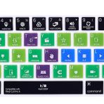 HRH Final Cut Pro X Kısayollar Hotkey Silikon Klavye Kapağı Koruyucu MacBook Pro 13" 2020 (Model A2289 / A2251 / A2338 M1 Chip) ve MacBook Pro 16" 2019 için (Model A2141)