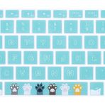 HRH Microsoft Surface Pro 4 ve Pro 7 2019/Surface Pro 6 2018/Surface Pro 5 2017 Klavye Yeni Surface pro 6 12.3-inç için Yumuşak Dokunuşlu Ultra İnce Koruyucu Cilt Silikon Klavye Kapağı, Sevimli kedi