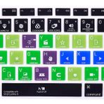 HRH Ultra İnce Final Cut Pro X Kısayol Kısayol Silikon Klavye Kapak Cilt MacBook Air 13 inç 2020 Dokunmatik ID ile (MODLE A2179 ve A2337 M1 Çip, ABD Düzeni) Klavye Aksesuarları Koruyucu