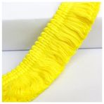 Hrlace Pamuklu dantel bant 3,8 cm püsküllü dantel süsleme, şerit, püsküllü şerit, kıyafet, perde, dikiş, el işi aksesuarı, masa örtüsü, yastık dekorasyonu, ev aksesuarları, sarı, 5 m