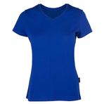 HRM Kadınlar için Luxury Fair4All - solmayan%100 organik pamuk V yaka tişört Mavi (Royal Blue 05-Royal Blue) XL